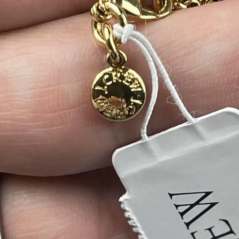J.Crew Gold Tone Initial U Letter Pendant Chain Necklace Women Jewelry Delicate